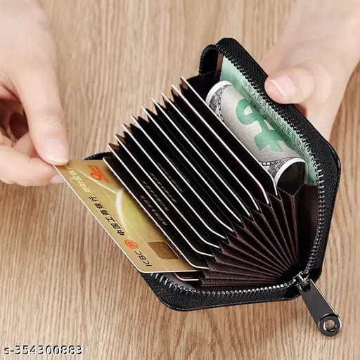 Zip Card Holder |Genuine Leather Wallet for Men and Boys |Zip card pouch |Stylish Leather Card Holder Wallet with Zip – Slim, Smart, and Functional Design | Long and slim wallet for men lZip card holder for men