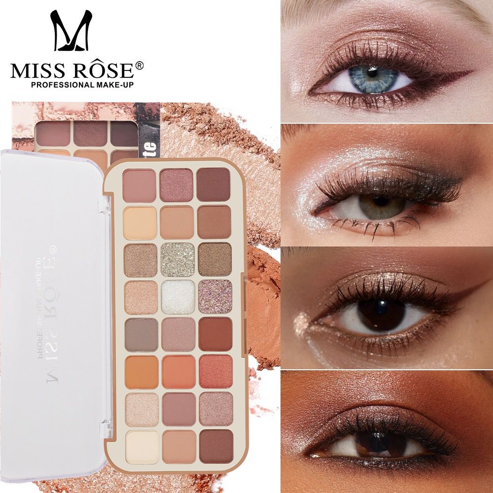 Miss Rose Dual Fantasy 24-Color Eyashdow Smooth Texture Waterproof Long Lasting Matte & Shimmer Eyeshadow Palette