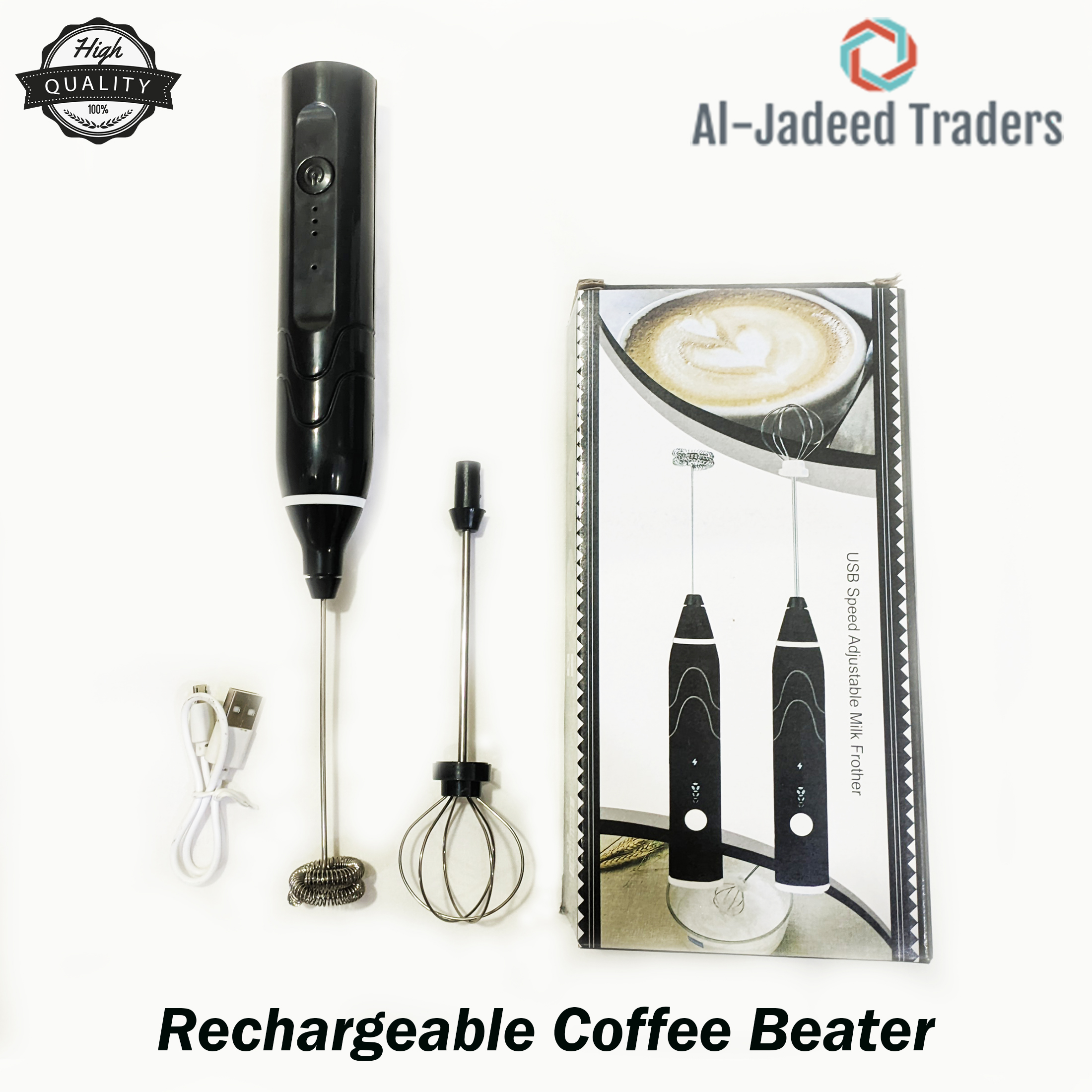 Coffee Beater and Egg Whisker Rechargeable Milk Frother & Foamer