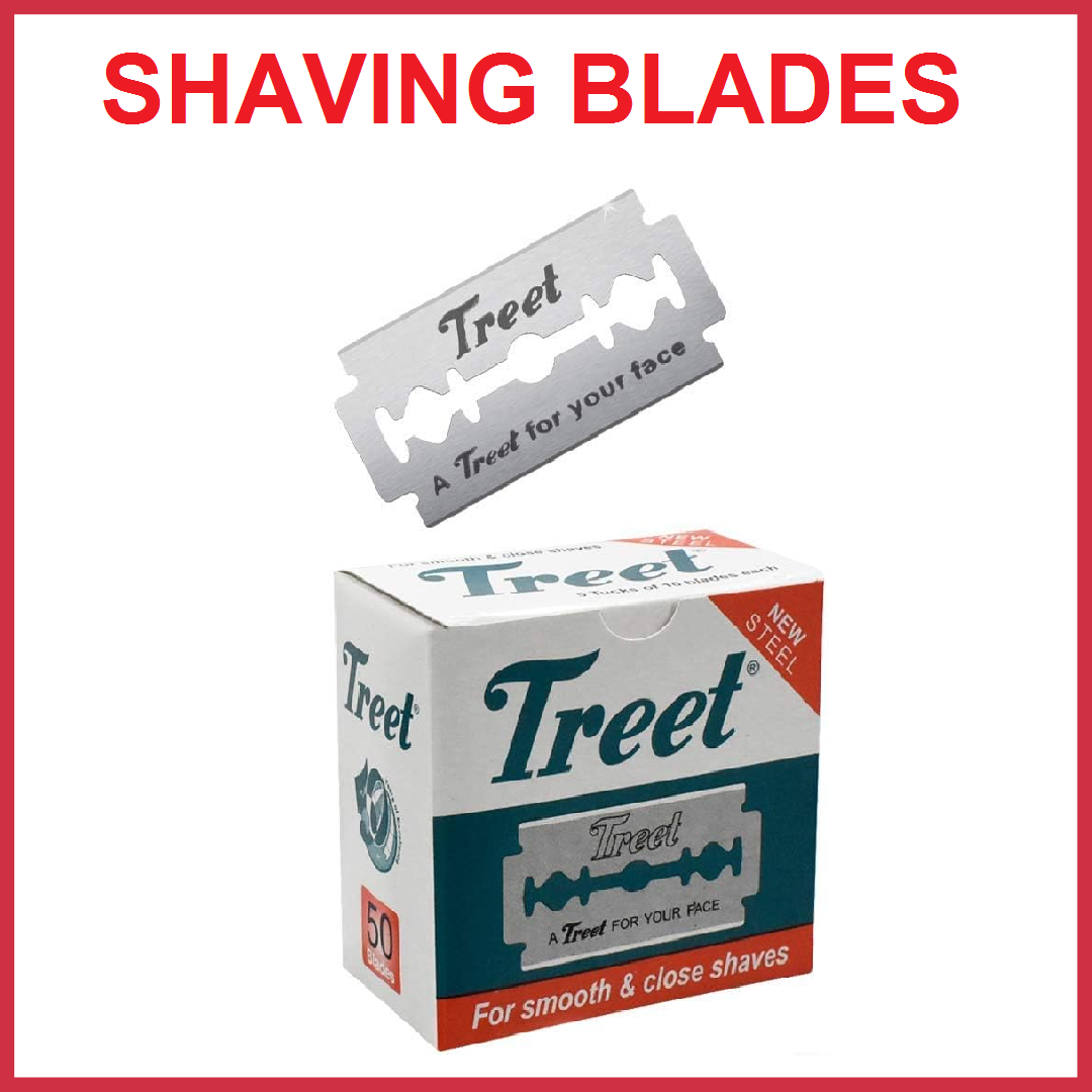 Treet New Steel (30 Blades) - (Silver) - Best Double Edge Shaving Blades | Ustra Blades | Replaceble Blade | Replacement Blades | Barber Salon Disposible Hygiene Blades | Unwanted Hair Removal | Hygienic Private Parts | Tweezers