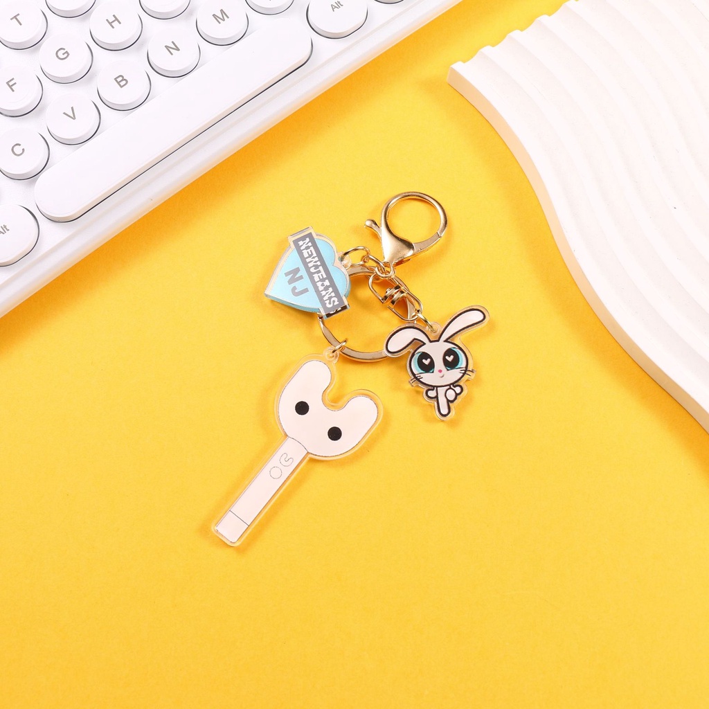 Kpop Idol Newjeans Light Stick Keychains The Powerpuff Girls Key Ring