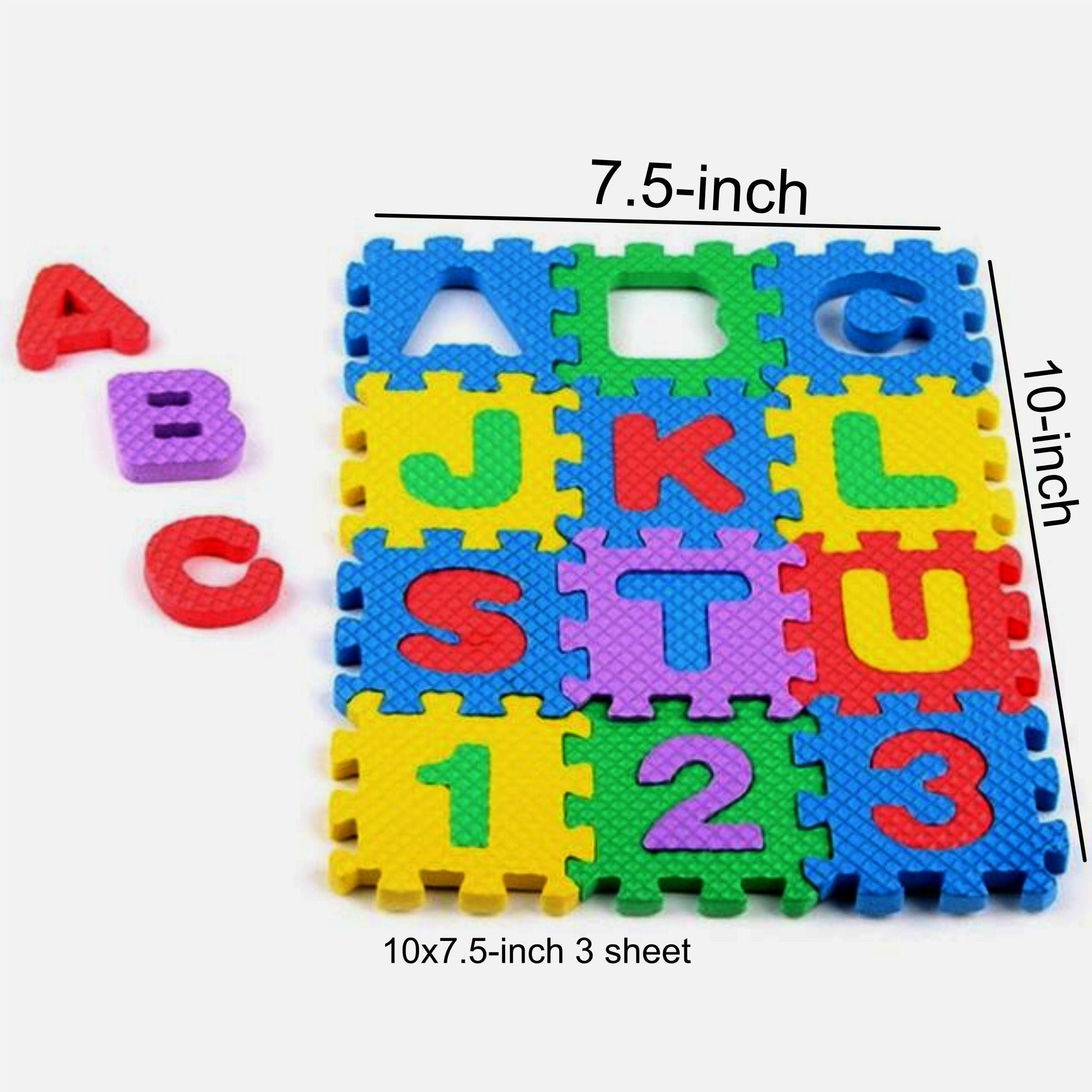 New ABC and 123 Educational Foam Puzzle Play Mat for Kids - 36 pcs Unisex Learning Toy