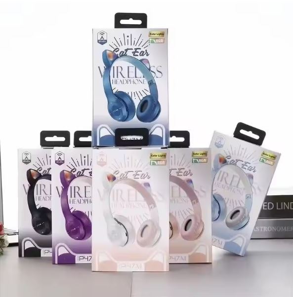 Cat Headphones for Girls  P47M Bluetooth Wireless Headphone for Mobile PC & Laptop