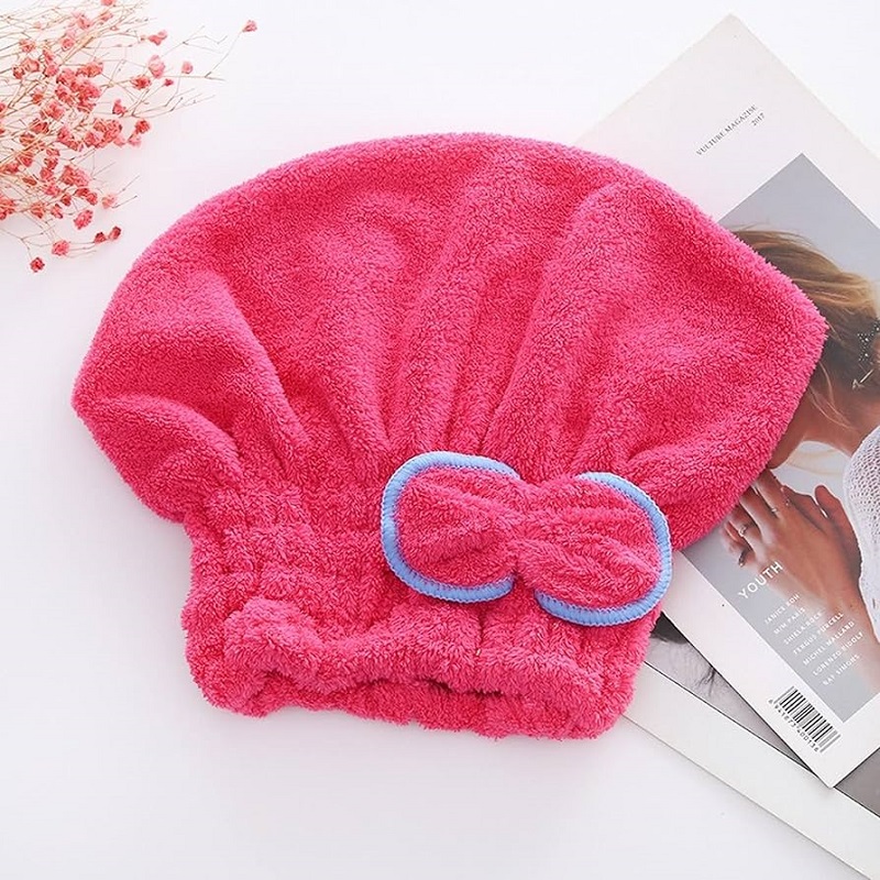 Best Quality Twist Dry Shower Microfiber Hair Wrap Towel Drying Spa Bath Head Hat Cap Women price in Pakistan