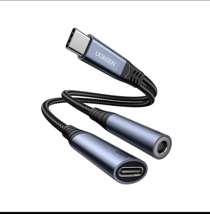 UGREEN SY-C02 2in1 DAC  adapter USB-C to USB-C / 3.5  mm mini jack - black