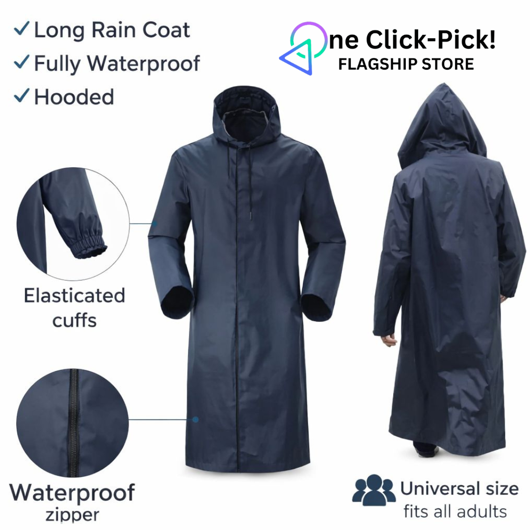 Lite Waterproof Raincoat for Men & Women | Long Rain Jacket for Outdoor Activities, Biking & Travel | Lightweight, Durable Rain Wear & Bike Suit | Perfect Barsati Gear for All-Weather Protection