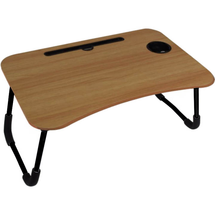 New Fold-able Wooden Portable Laptop Table Fold-able Dormitory Bed Laptop Desk breakfast table gaming table office desk portable breakfast table reading desk home and office desk foldable table multipurpose cup holder an notebook stand
