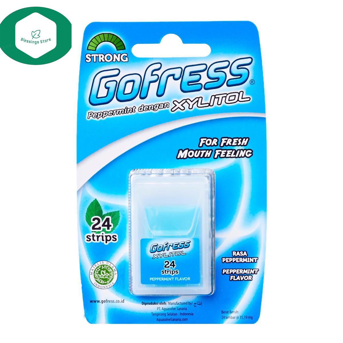 Gofress Xylitol Mouth Freshner, Peppermint Flavor, Halal, Healthy Teeth