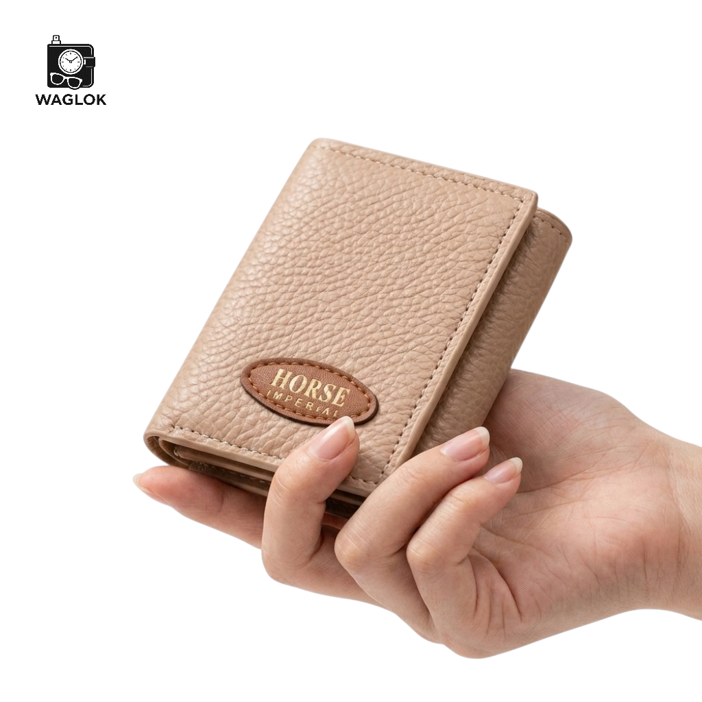 Horse Trifold Short Wallet for Men & Women | 10 Card Slots | Zipper Cash Pocket | Compact Everyday Wallet