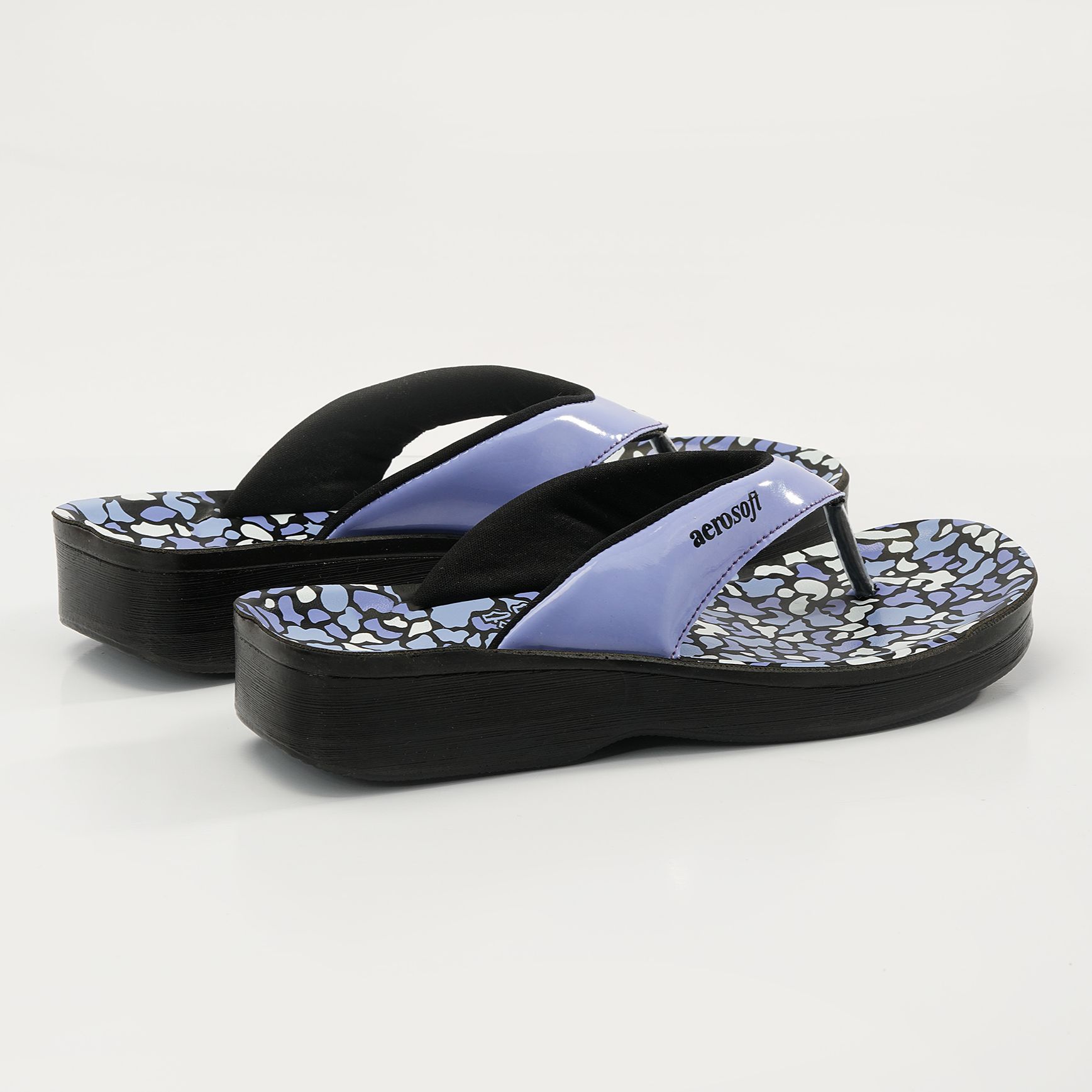 Aerosoft LA-08A4 Women's Violet Comfort Slippers - Soft Chappals for All-Day Ease