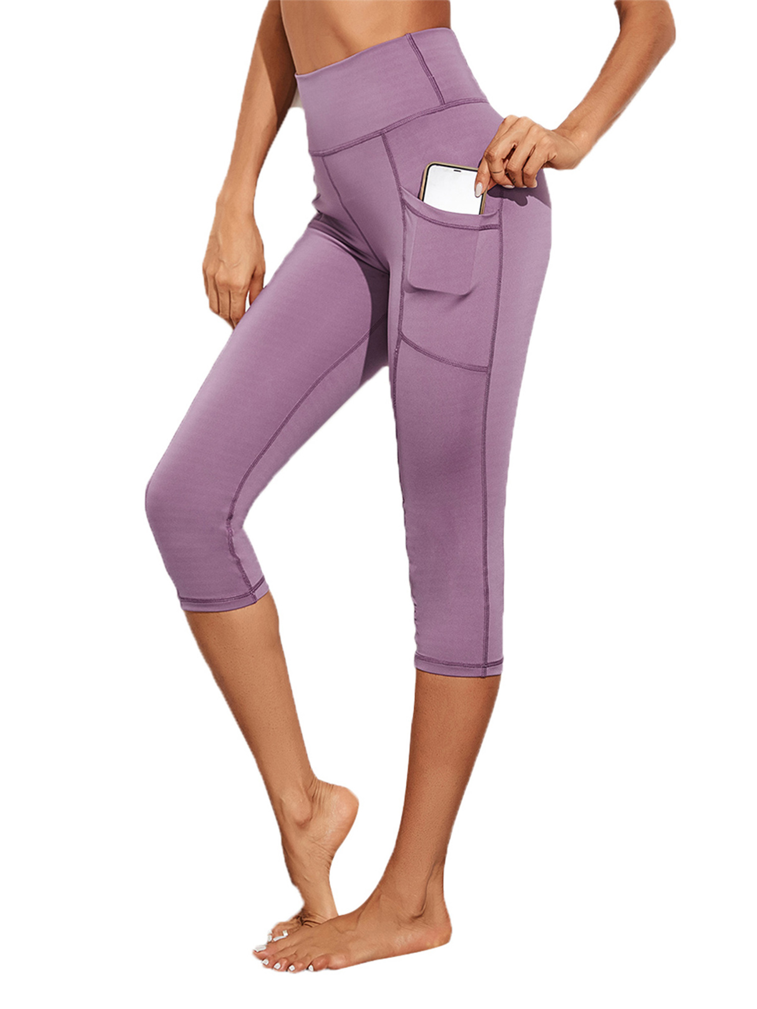 Buy Women High Waist Yoga Pants with Phone Pocket Tummy Control Wrokout  Running Tight 4 Way Stretch Yoga Capri Leggings Online at  desertcartSeychelles