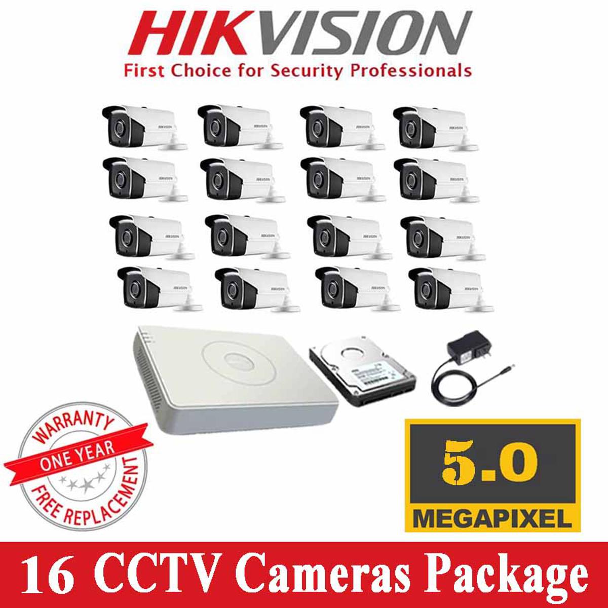HIK Vision 16 HD CCTV Cameras Package, Night Vision, DVR