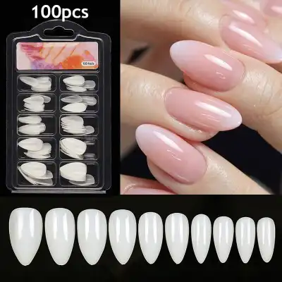 AILLSA Nail Tips and Glue Gel Kit-Coffin Matte Soft Gel Nail Tips with –  EveryMarket