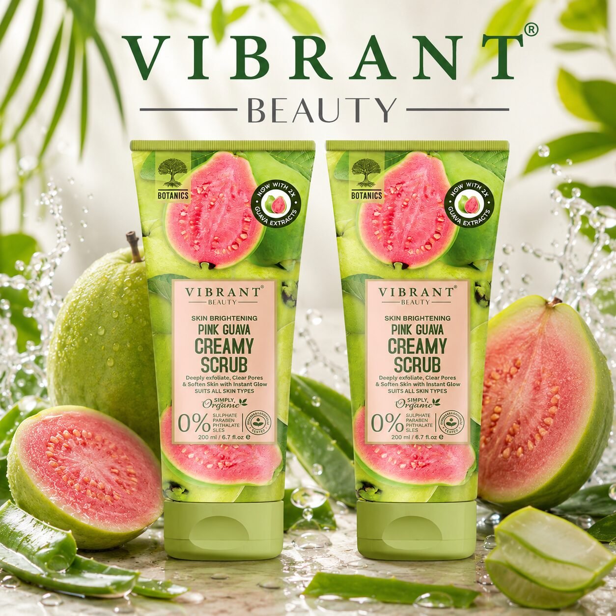 Vibrant Beauty Pink Guava Creamy Scrub Combo Pack | Personal Care Set | 200ml