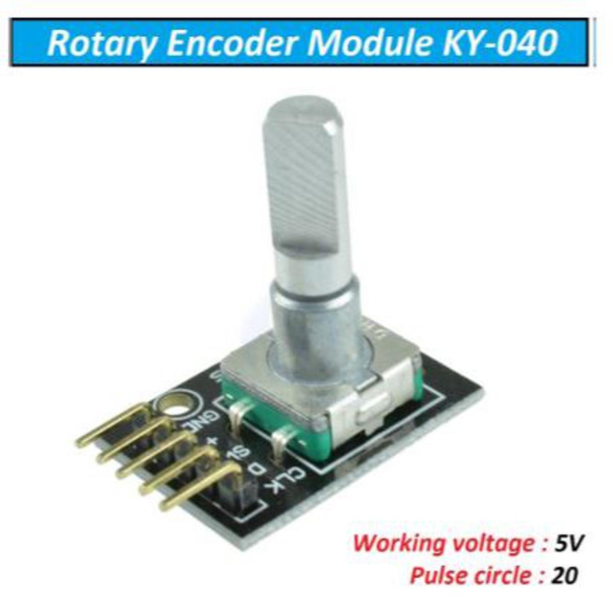 Modulo Encoder Rotatorio KY-040 Per Arduino, PIC E AVR – 5V, Conteggio Incrementale Senza Limiti