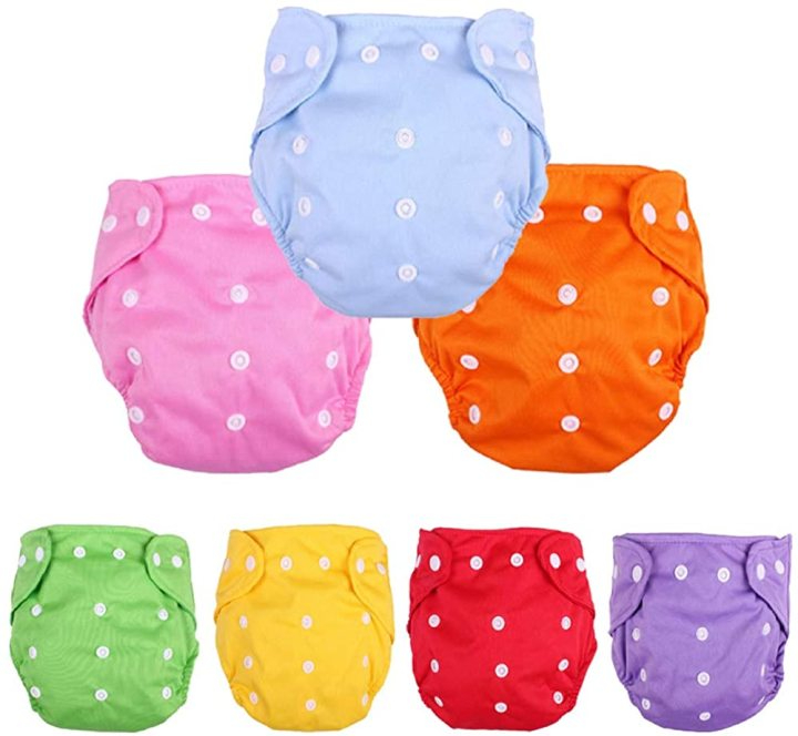 Newborn Baby Reusable Washable Adjustable Waterproof Cloth Diaper Absorbent Pads Pants Diapers