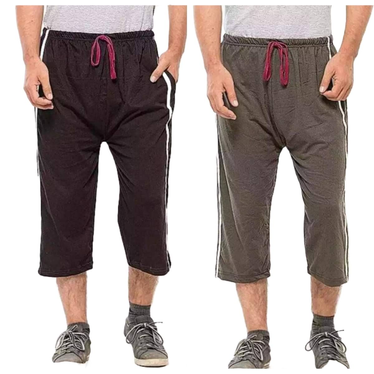 Pack of Two - Three Quarter Jersey Shorts For Men