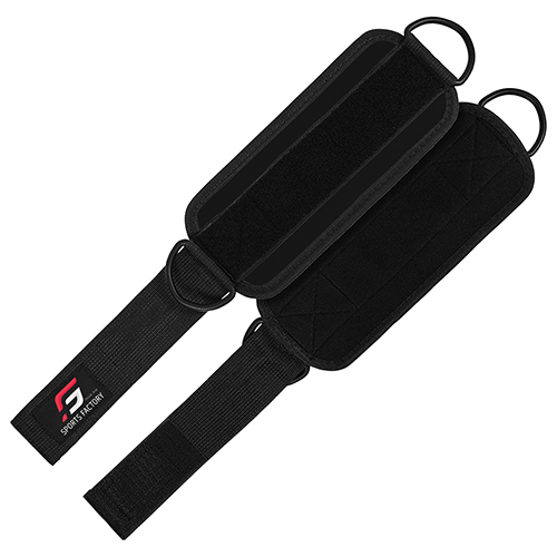 Pair of Ankle Straps for Cable Machines - Padded Gym Cuffs for Kickbacks, Glute Workouts, Leg Extensions, and Hip Abductors for Men and Women Fitness , Steel Double D Ring, Adjustable Neoprene Support