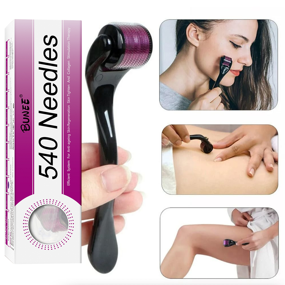 7 Days Hair Growth serum with Derma Roller With 540 Micro Needle Skin Therapy 0.50mm  Natural Hair Treatment Effective Fast Growth Hair Care