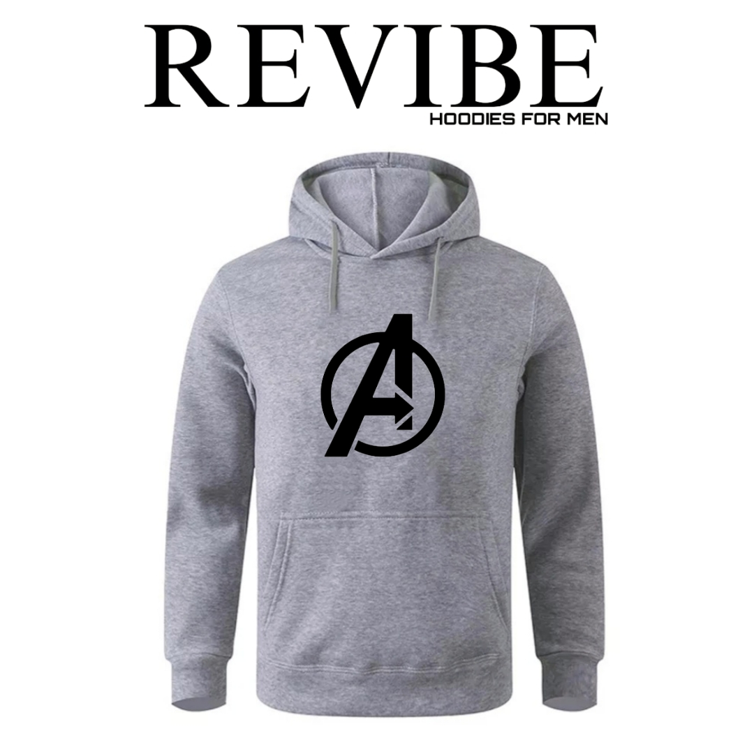 REVIBE - Black Avengers Printed Hoodies For Men