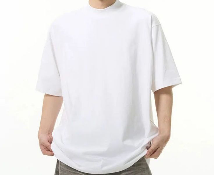 White Drop shoulder for men
