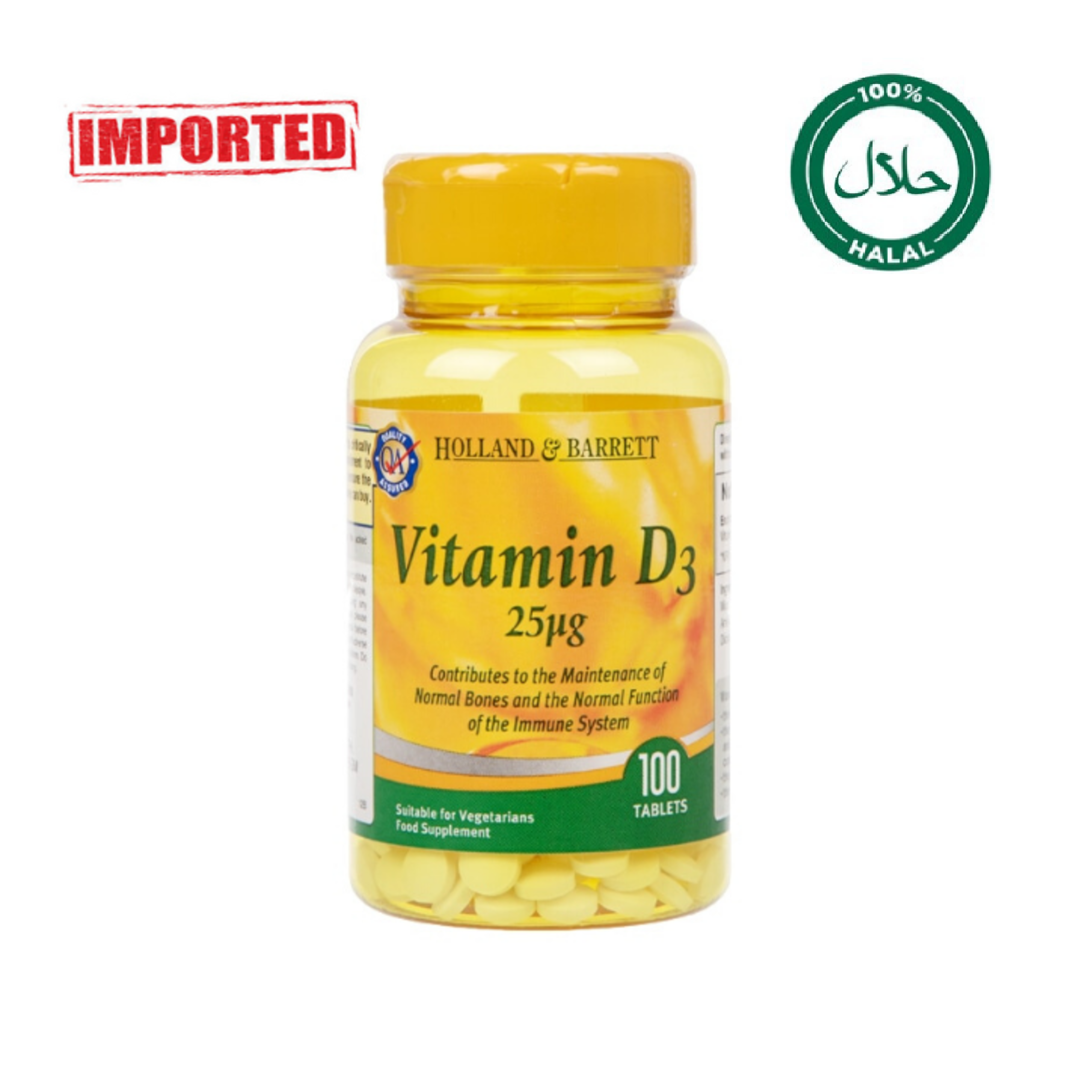 Holland & Barrette UK Imported Vitamin D 1000 IU Supplement (100 Tablets )