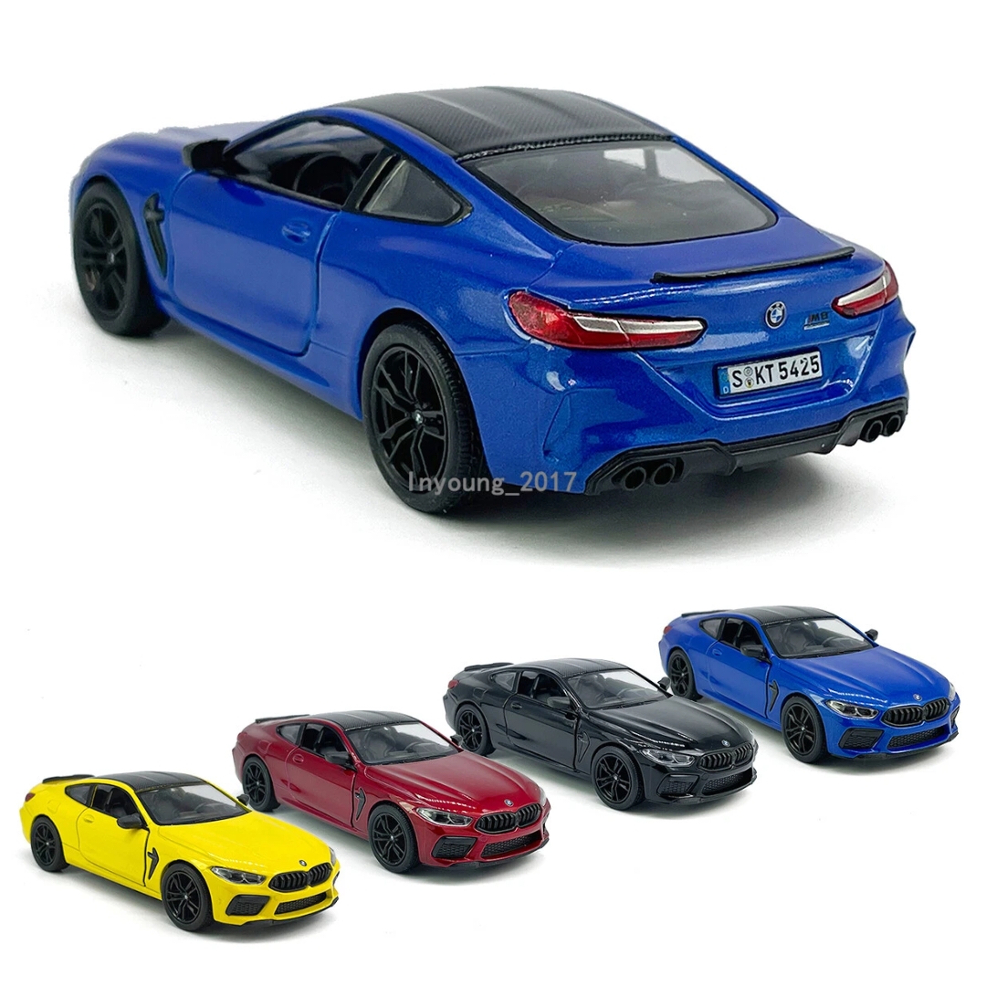 BMW M8 Competition Coupe Kinsmart DieCast Model Car 1/38 Scale  Multicolor Collectible Toy Vehicle
