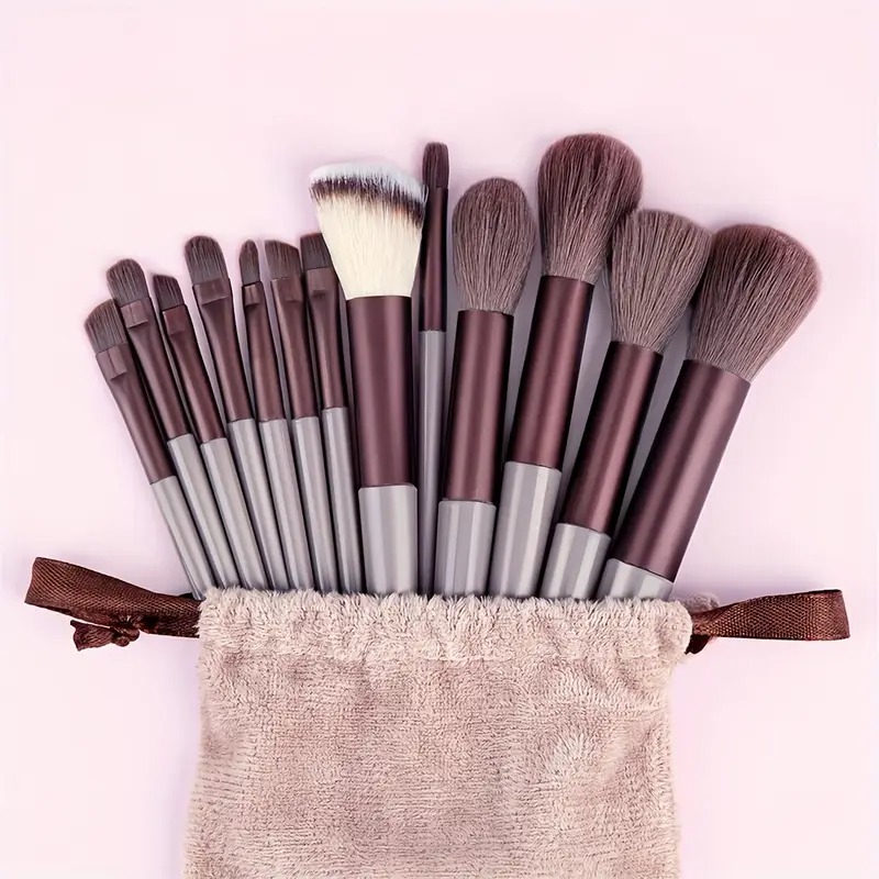 13 Pcs Makeup Brush Set Soft hair Loose Powder Eyeshadow Concealer Contour Eyeliner brush Foundation Beauty Cosmetic tools