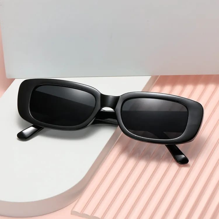 Classic Rectangle Frame Vintage Small Square Sunglasses For Men and Women Stylish UV Protection Eyewear