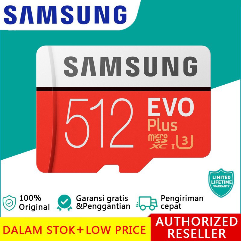 【COD + Gift】 SAMSUNG 512GB Microsd Card 256G 128GB 64GB Class10 U3 SDXC