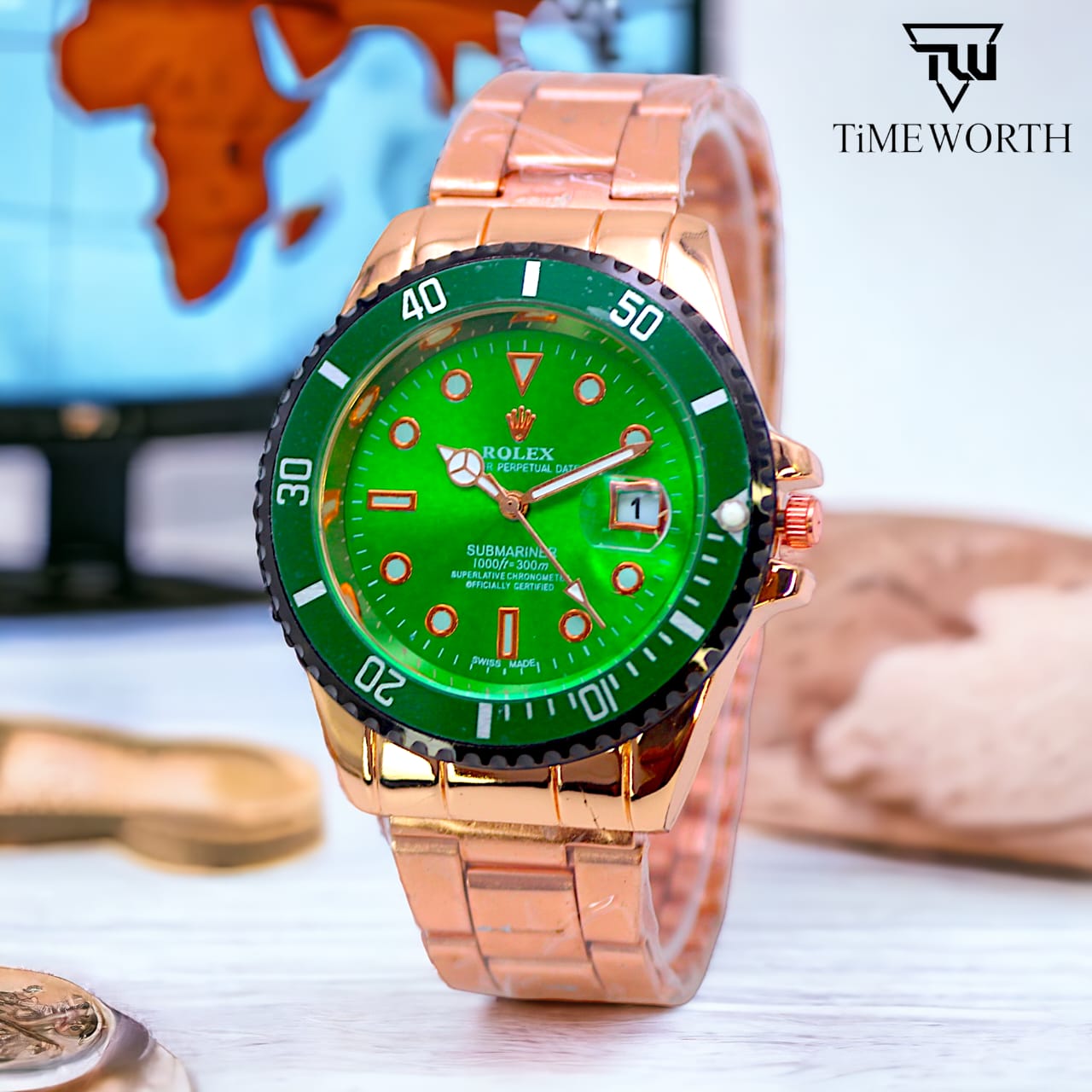 Classic Luxury Watch for Men / Boys - Stylish Stainless Steel Analog Quartz Mens Watch - Multicolor - Art# M247 -Rox-ChW90500Dt-Sport-00104a