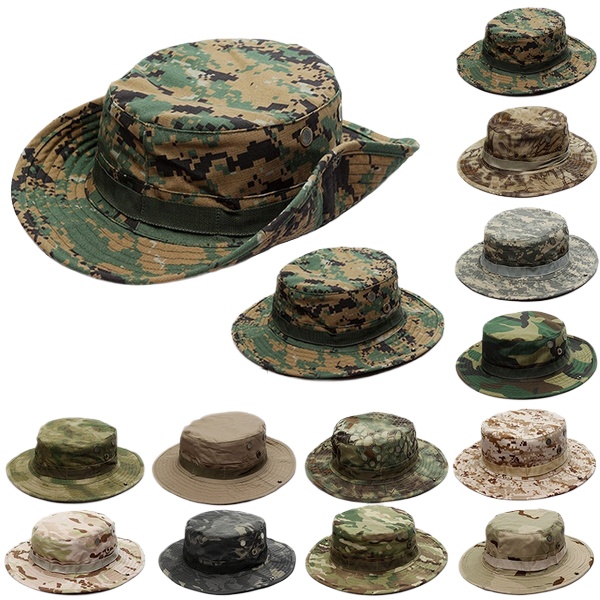 Boonie Hats with String Wide Brim Hiking Fishing UV Sun Protection Safari Boonie Cap