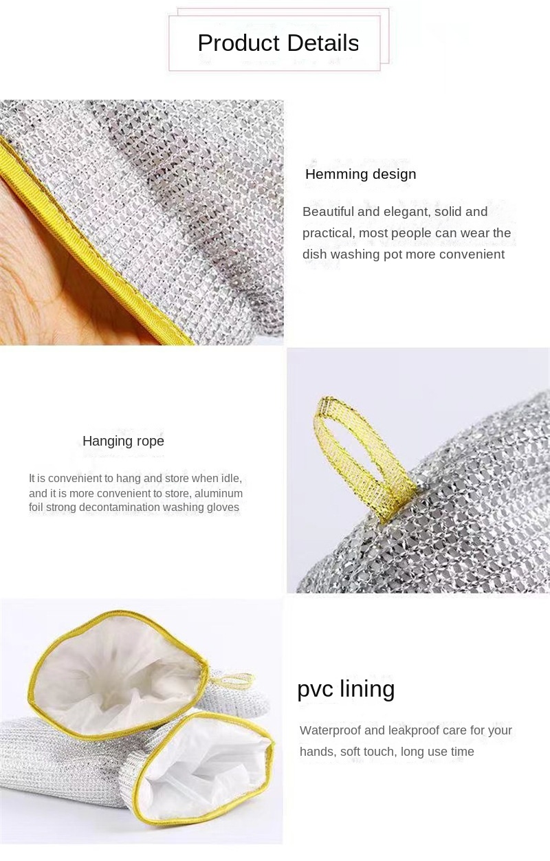 Wire Dishwashing Glove 2Pc