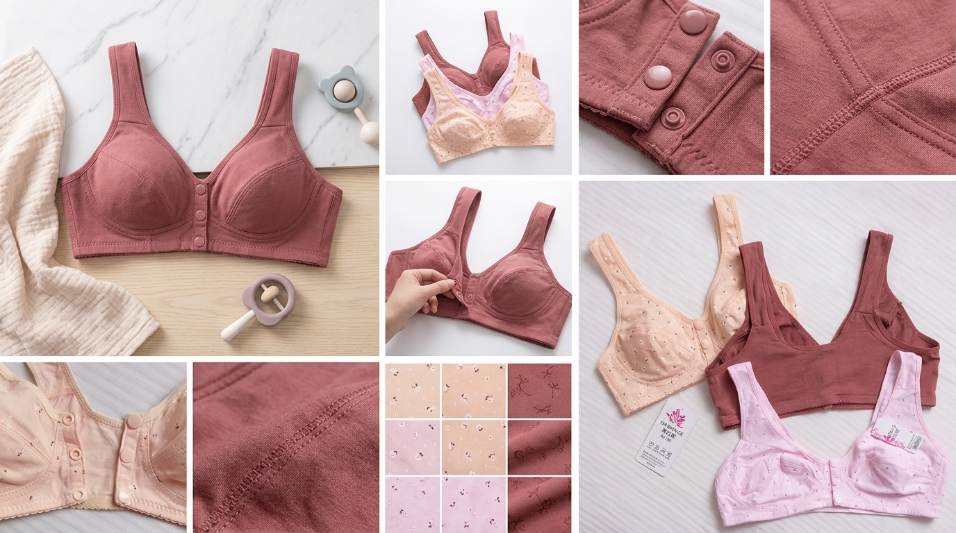 Front Open Breastfeeding Bra - Cotton, Non-Wired | Plus Sizes Maternity & Nursing Bra