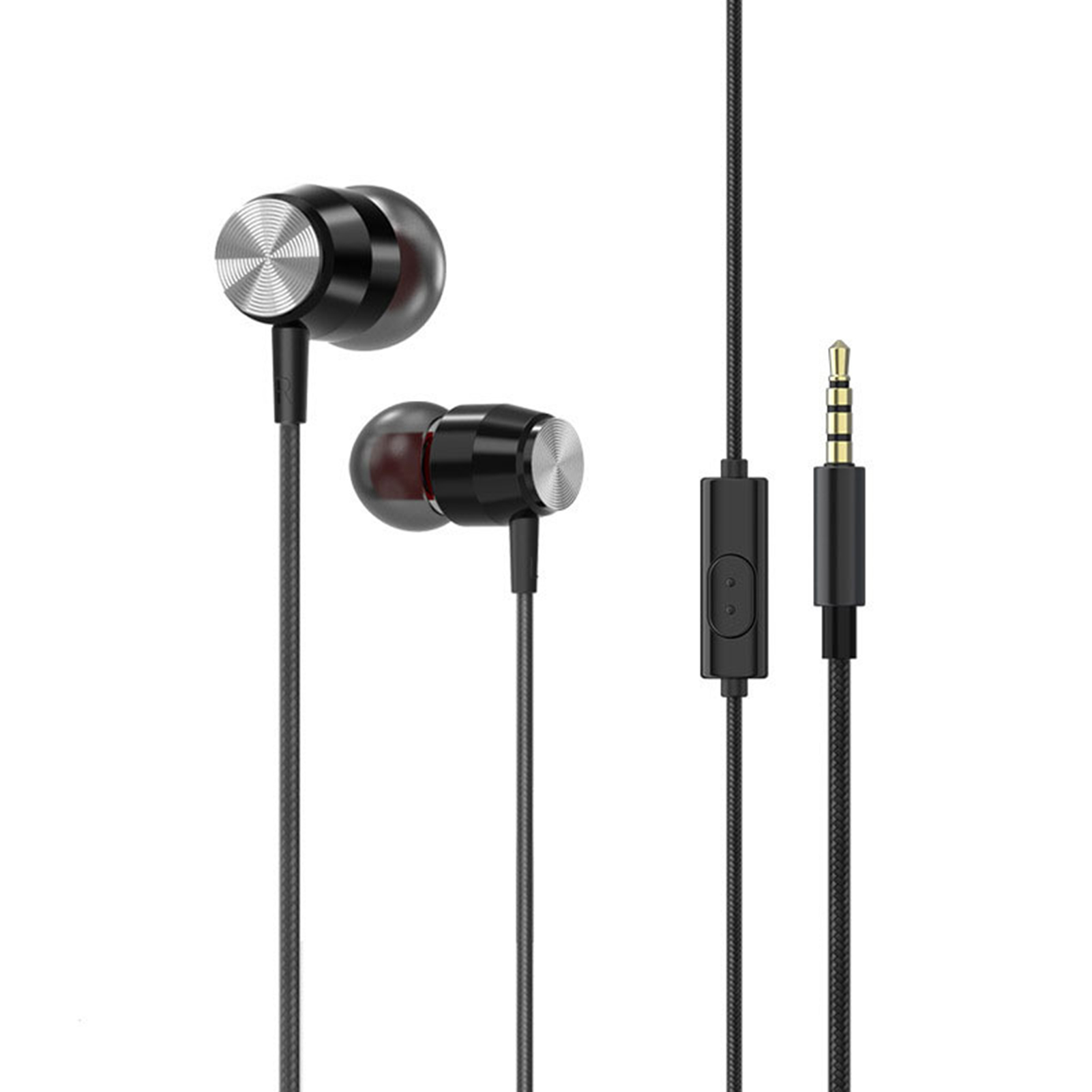 Universal 3.5mm TPE Wired In ear Earphone Heavy Bass Earbuds with