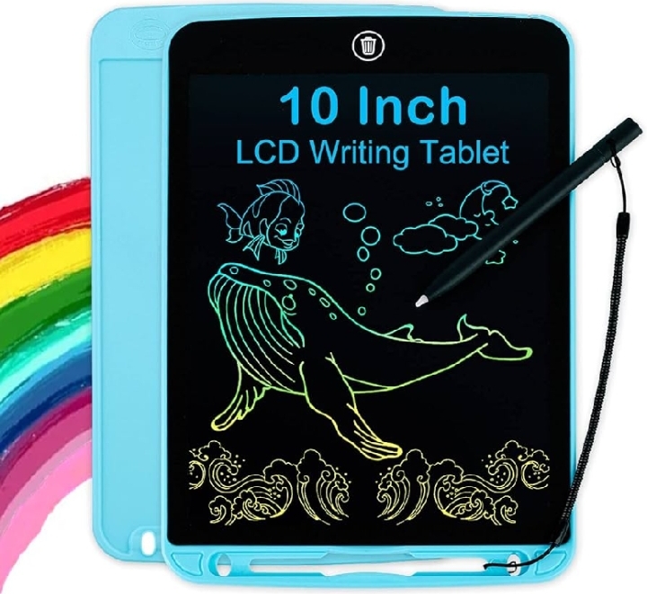 GAZA TOY MULTI  COULOR LCD Writing Tablet Electronic Slate E-writer
Digital Memo Pad Erasable Writing Board
Learning Toys And Gadgets For Educational And
Daily Life Routine Notebook Purpose - 
8.5 Inch