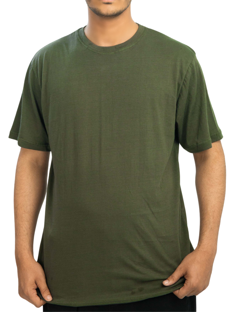 T-Shirt for Men - Olive Green T Shirt - Basic T-Shirt for Men -  100% Cotton T-Shirt - Half Sleeve T-Shirt - Round Neck T-Shirt - Soft Cotton T-Shirt - Plain T-Shirt - Gym Wear T-Shirt - Workout T-Shirt - Slim Fit T-Shirt  T Shirt For Boys