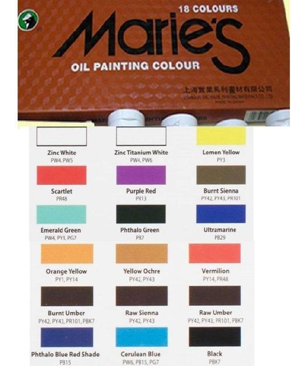 maries oil color chart