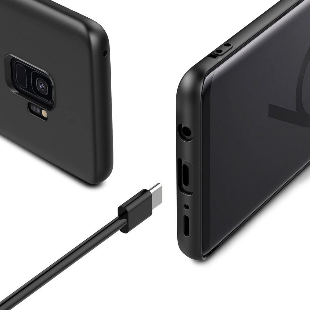Samsung S9 Matte Black Soft Silicon Back Cover