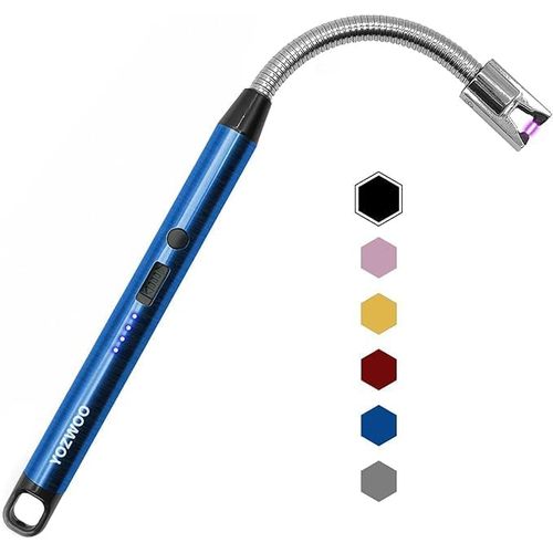 Electric Arc USB Rechargeable Flameless Arc Lighter Flexible and Windproof for Candles, Hiking, Camping, Kitchen, Fireplaces 360 degree free rotation ...