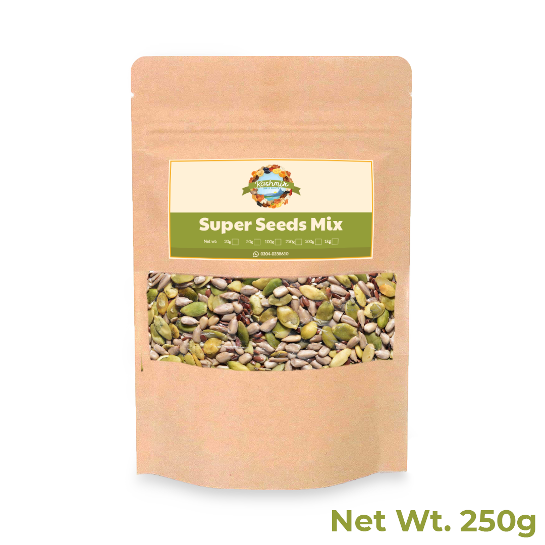 Super Seeds Mix / 4 Mix Seeds - 250g (Pumpkin , Sunflower , Sesame , Flax Seeds)