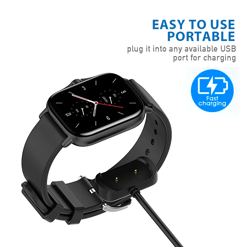 Caricatore USB Per Amazfit GTR 2, GTS 2, Bip 3 E Altri Modelli - Cavo 2 Pin Da 60 Cm, Compatibile Con Smartwatch - Foto 5