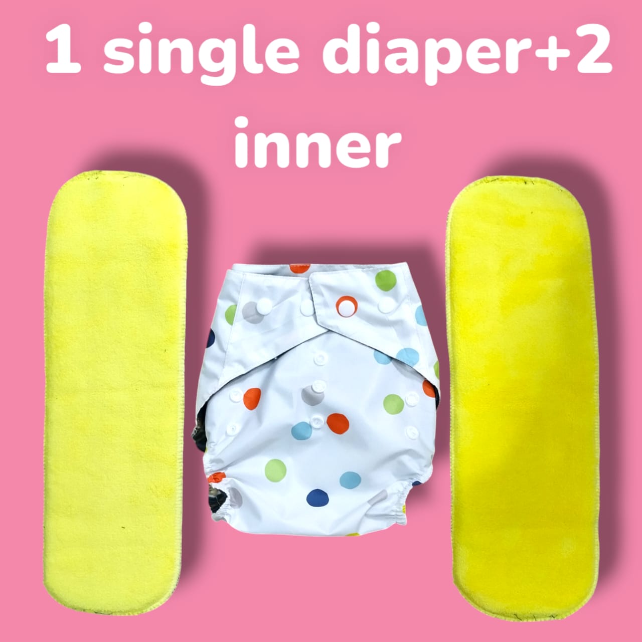 Reusable Cloth Diaper Starter Kit with 4 Washable Inserts for Baby 0-3 Years - Zero Meri Store