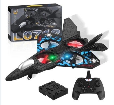 Remote Control Flying Fighters Plane Remote control Fighter Aircraft Remote control Jet| RC plane 360° Flips RC Plane 3-Gear Speeds Safe Remote Control Airplane One-Click Take Off Landing EPP Foam Plane Toys|Helicopter Style Stunt Aircraft for Kids,adults