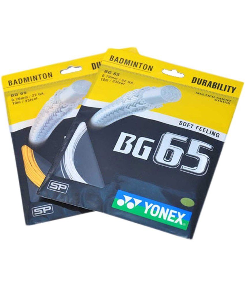 BG65 Badminton Racket String 10M – High Elastic Durable Badminton String Line with Braided Fiber for Professional & Training Use (Random Color)