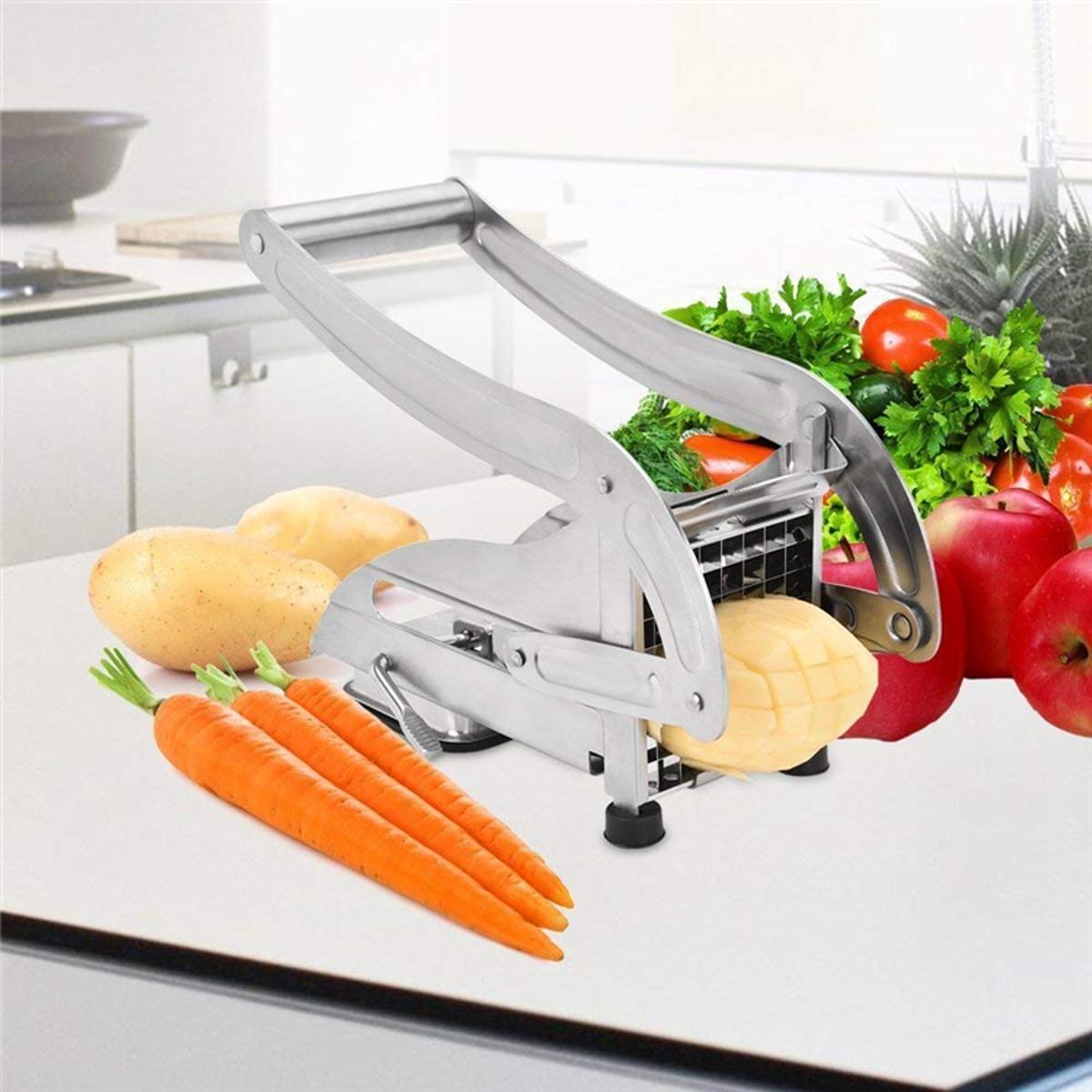 Stainless Steel Potato Chipper French Fries Slicer Chip Cutter Chopper  Maker Cucumber Cutting Machine Home Kitchen Gifts, Kitchen and Home  Accessories.