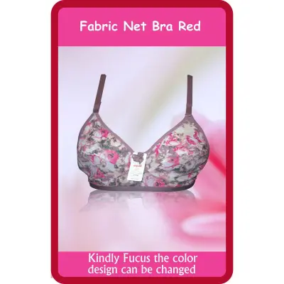 Women Imported Fabric Net Bra Red Undergarments for woman
