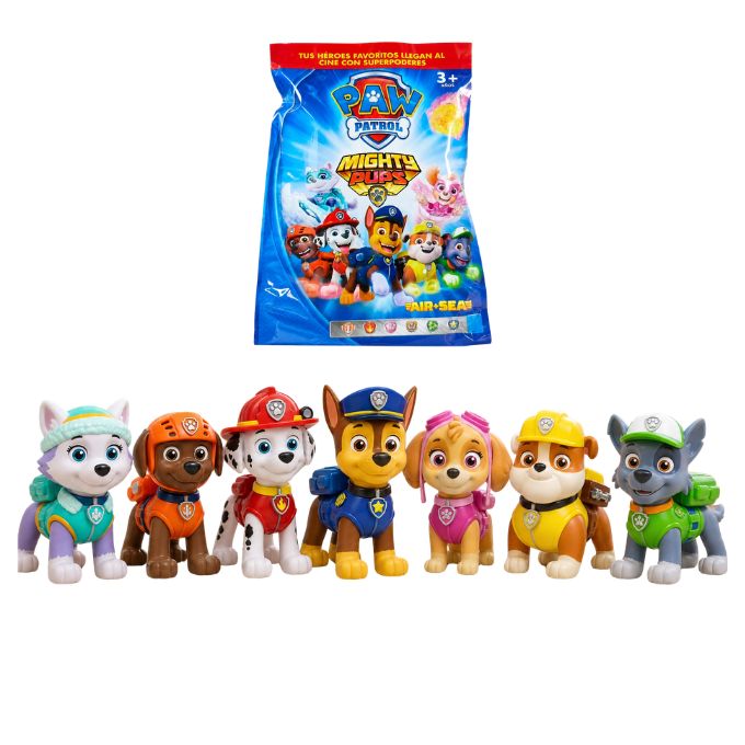 Paw Patrol Cartoon Mystery Dog Mini-figure Models Mighty Pups for Kids – Assorted Colors – 4 Cm