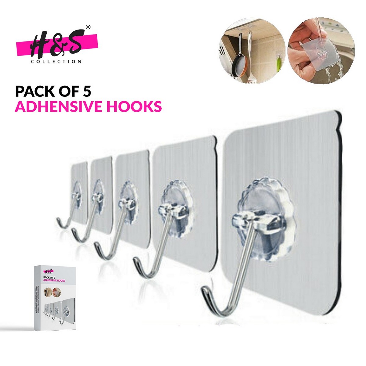 5 Nordic Animal Strong Adhesive Hooks For Kitchen Bathroom Wall Paste