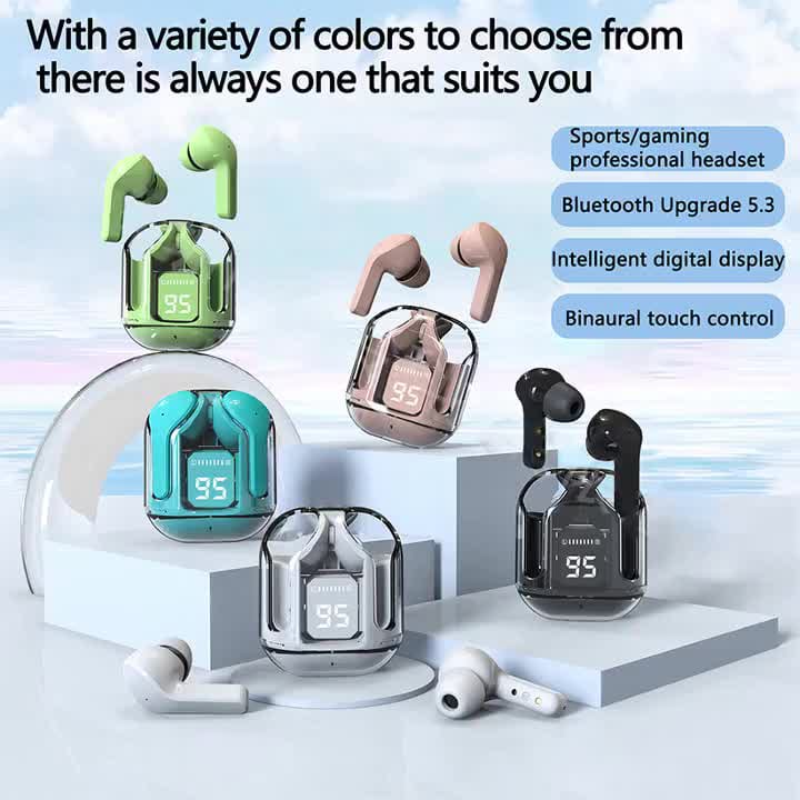 Sound & High Quality Touch Sensors True Stereo Headphones with Built in Mic 10m Transmission Bluetooth Wireless Earbuds , Sport Headset for all Bluetooth Smart devices